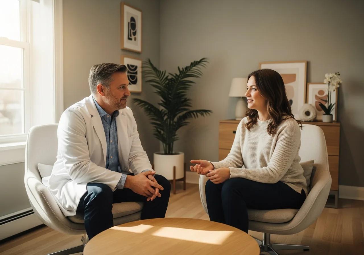 Dentist and patient in relaxed consultation at Park Dental Care Nottingham
